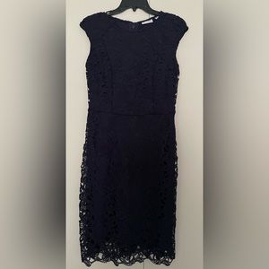 New York and Company Blue Eyelet Dress